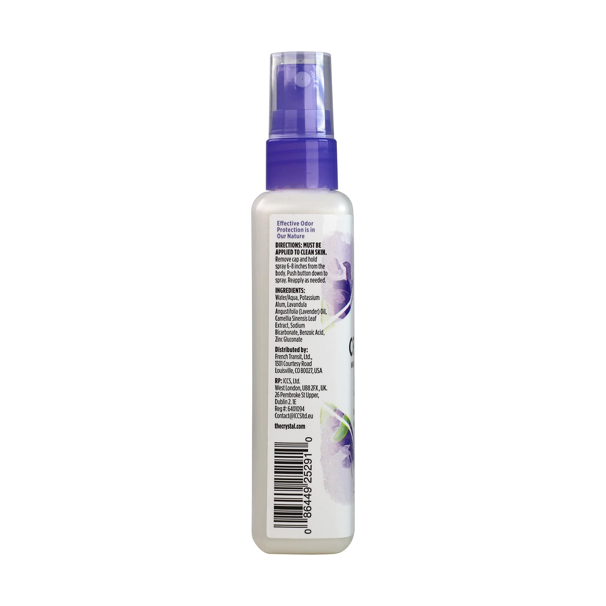 Crystal Essence desodorante mineral spray pack de dos, conveniente para uso continuo.