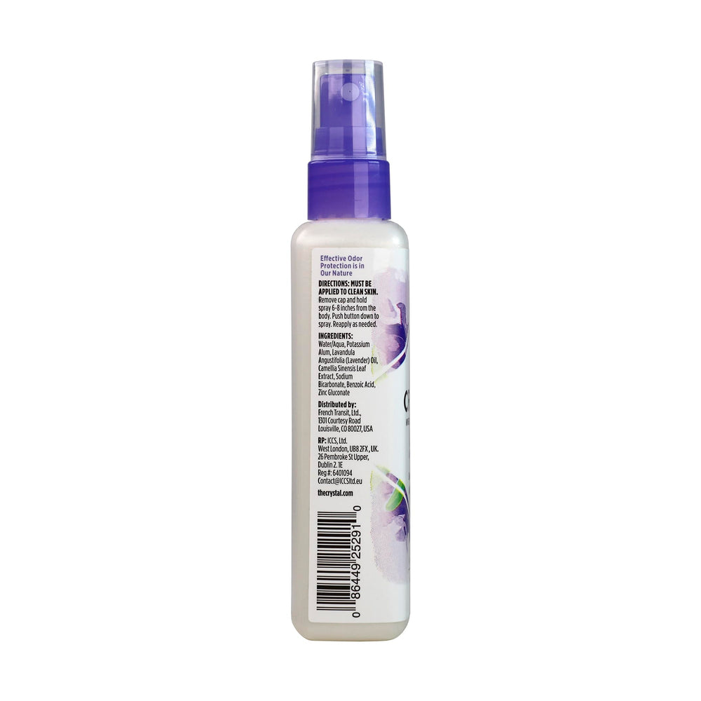 Crystal Essence desodorante mineral spray pack de dos, conveniente para uso continuo.