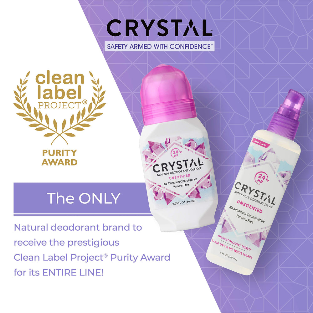Ingredientes Crystal Clear muestran una fórmula limpia