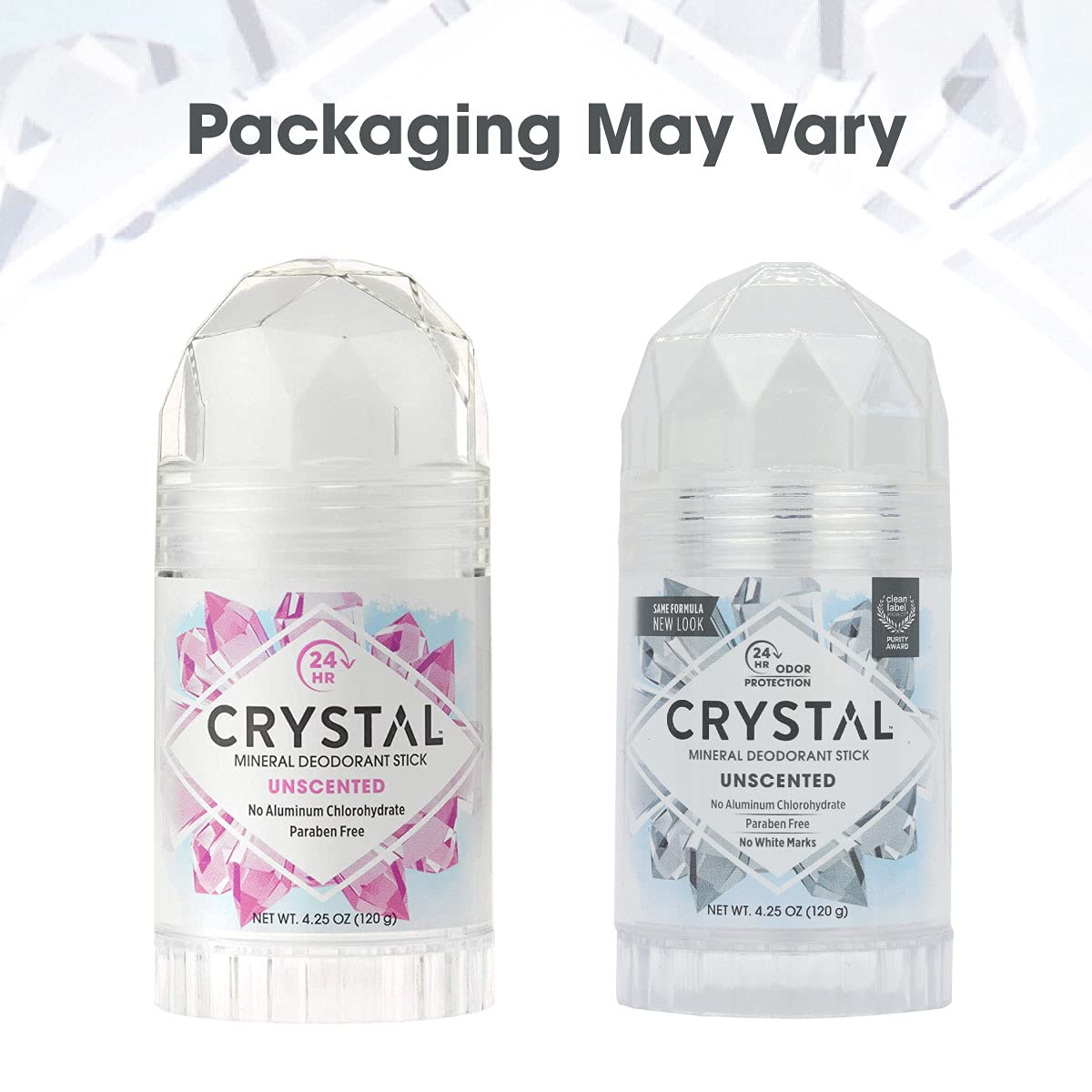 Desodorante Crystal Essence con premio de pureza de etiqueta limpia para toda la línea