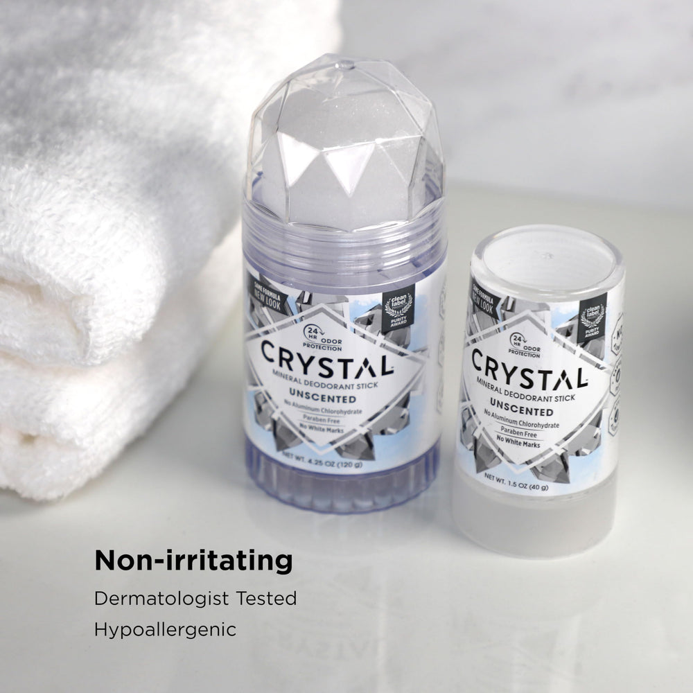 Protección de 24 horas sin manchas blancas en la ropa con Crystal Essence