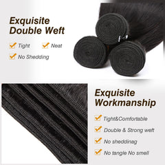 CSCHS paquetes ondulado cuerpo 18 pulgadas negro natural para estilo duradero.