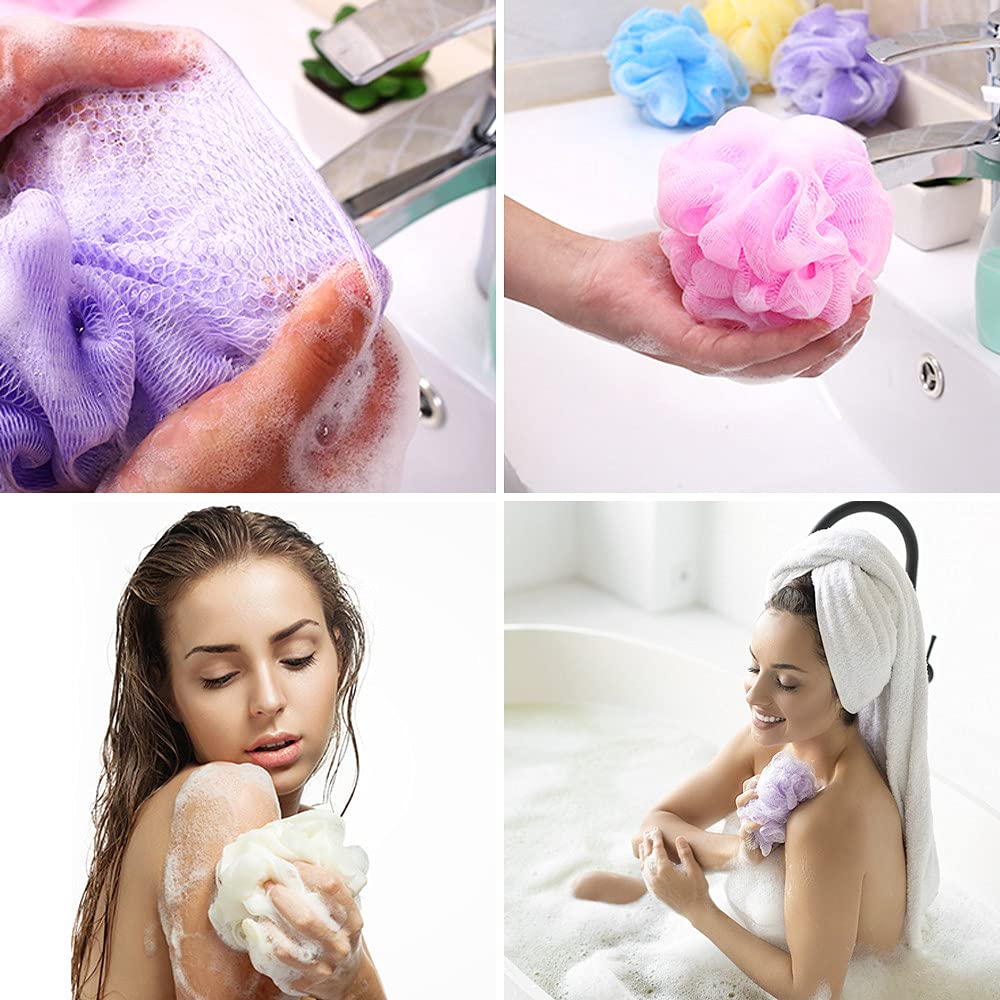 Cshangzei esponjas de colores variados para organizar la rutina de baño