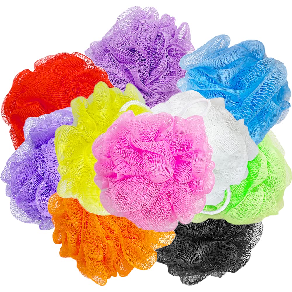 Esponjas de baño Cshangzei, juego de 10 en colores, ideal para distinguir a la familia