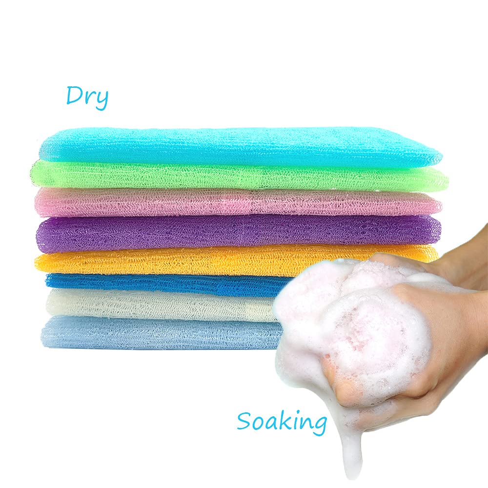 Toalla exfoliante Cshangzei de 90 cm por 30 cm para cubrir todo el cuerpo.