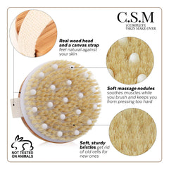 Brocha facial mini C.S.M exfoliante para rostro y cuello, uso diario.