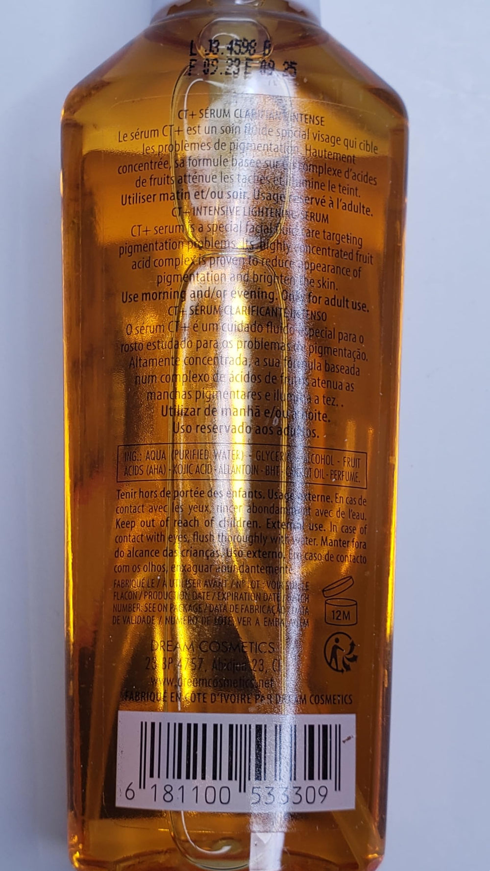 CT+ Clear Therapy jabón aclarador, limpieza suave para piel fresca