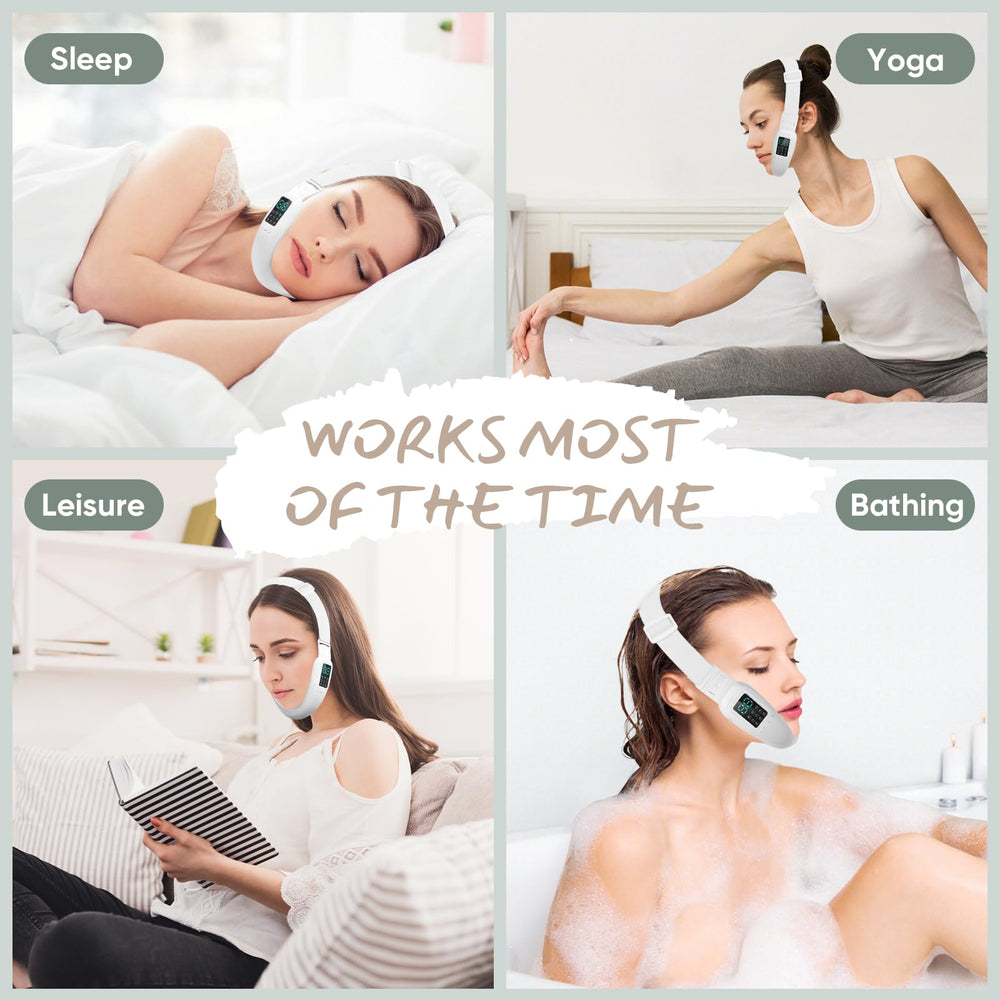 Cteart V-Face device aiding contouring of the jawline and double chin.