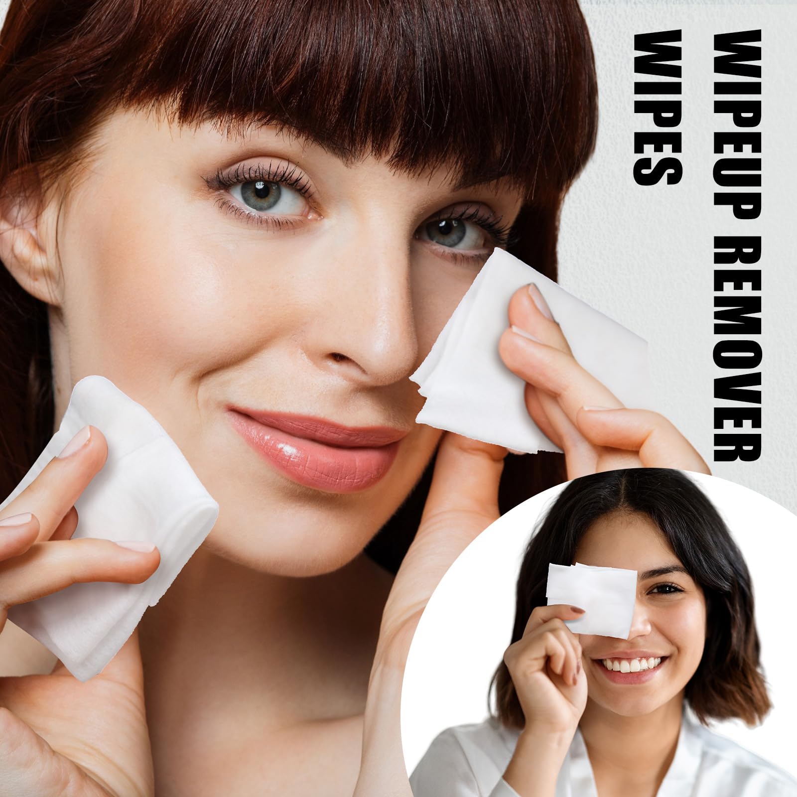 Ctosree lingettes pour mascara et rouge à lèvres, démaquillage doux.
