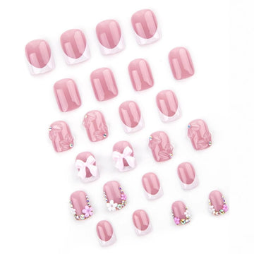 CTTHNBD acabado brillante en uñas pegadas, efecto glam duradero