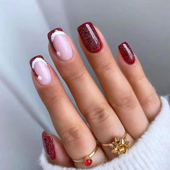 CTTHNBD Santa Claus en uñas postizas para ocasiones festivas