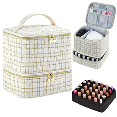CTWWFS estuche organizador esmaltes y lámpara de uñas, ideal para ordenar y transportar.
