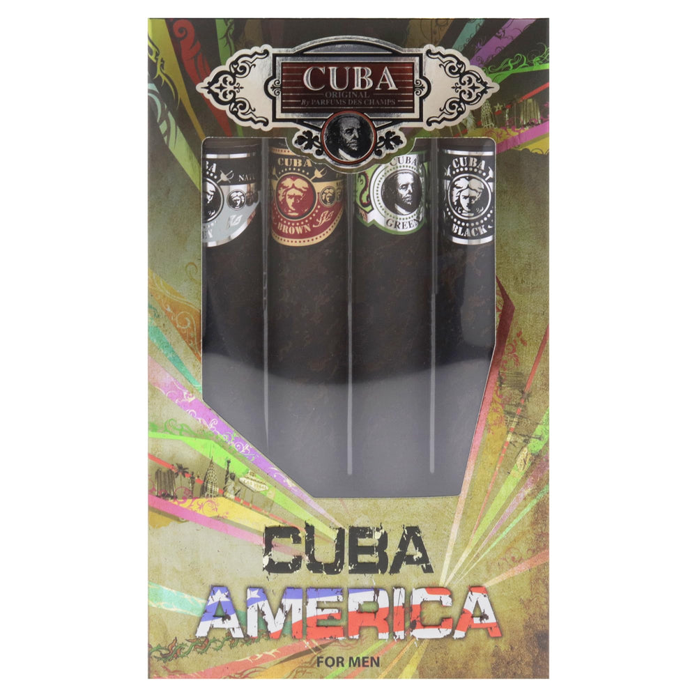 Presentación de la caja de diseño Cuba America para regalo