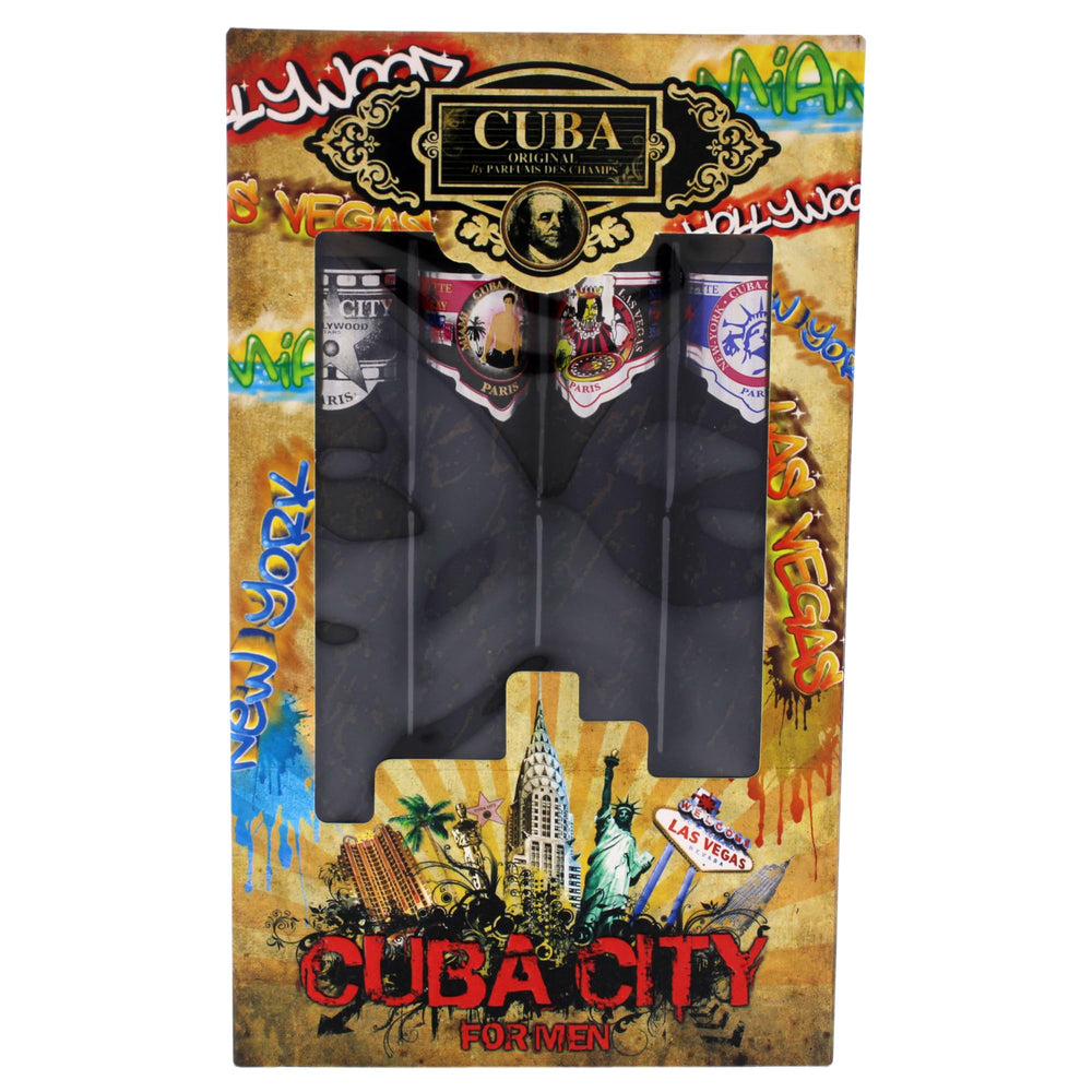 Cuba City Set: empaque frontal con diseño elegante para regalo.