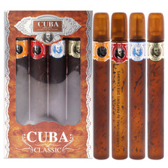 Cuba para hombres: conjunto regalo de 4 piezas en caja, perfecto para ocasiones.