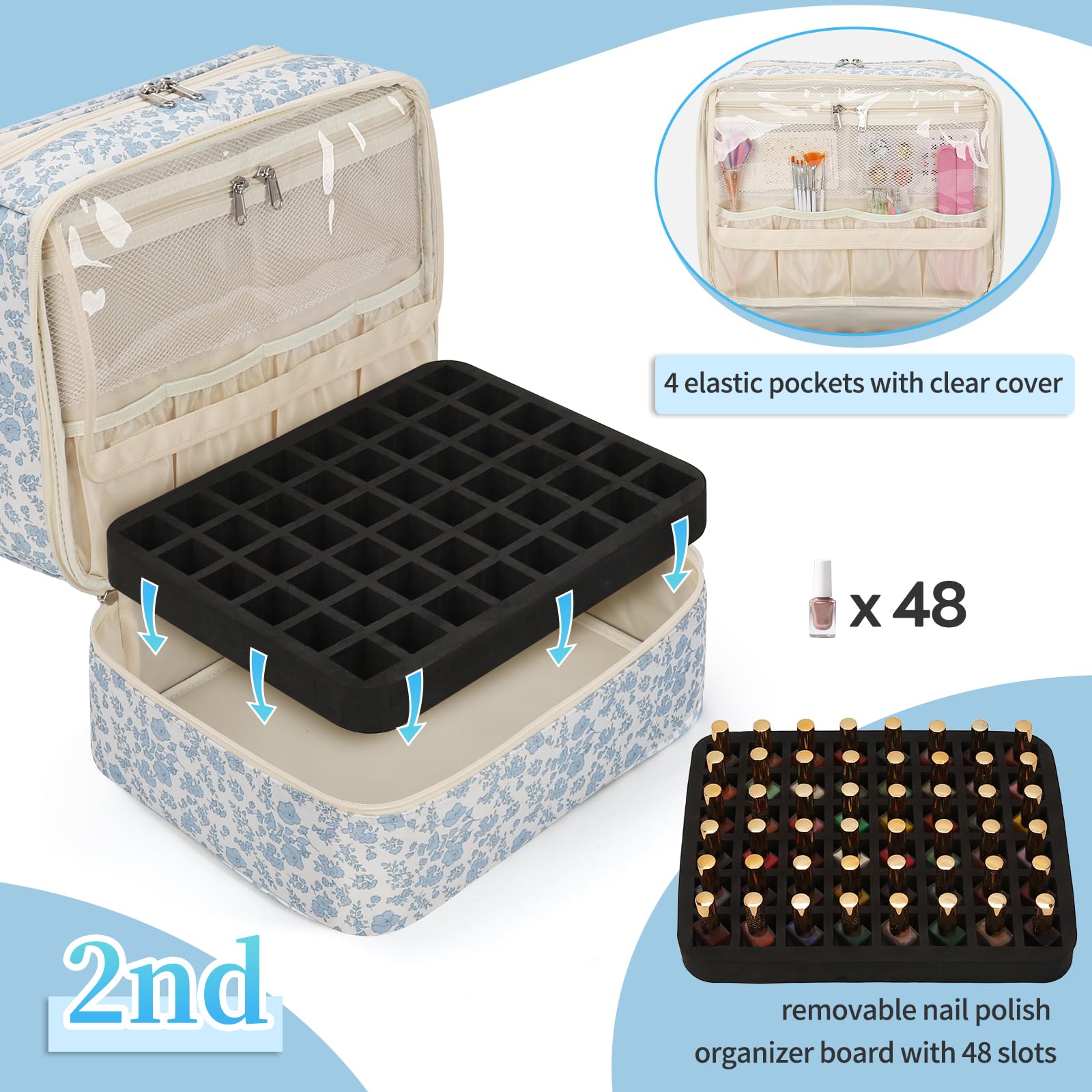 CUBETASTIC Diviseur Velcro ajustable pour outils et lampe