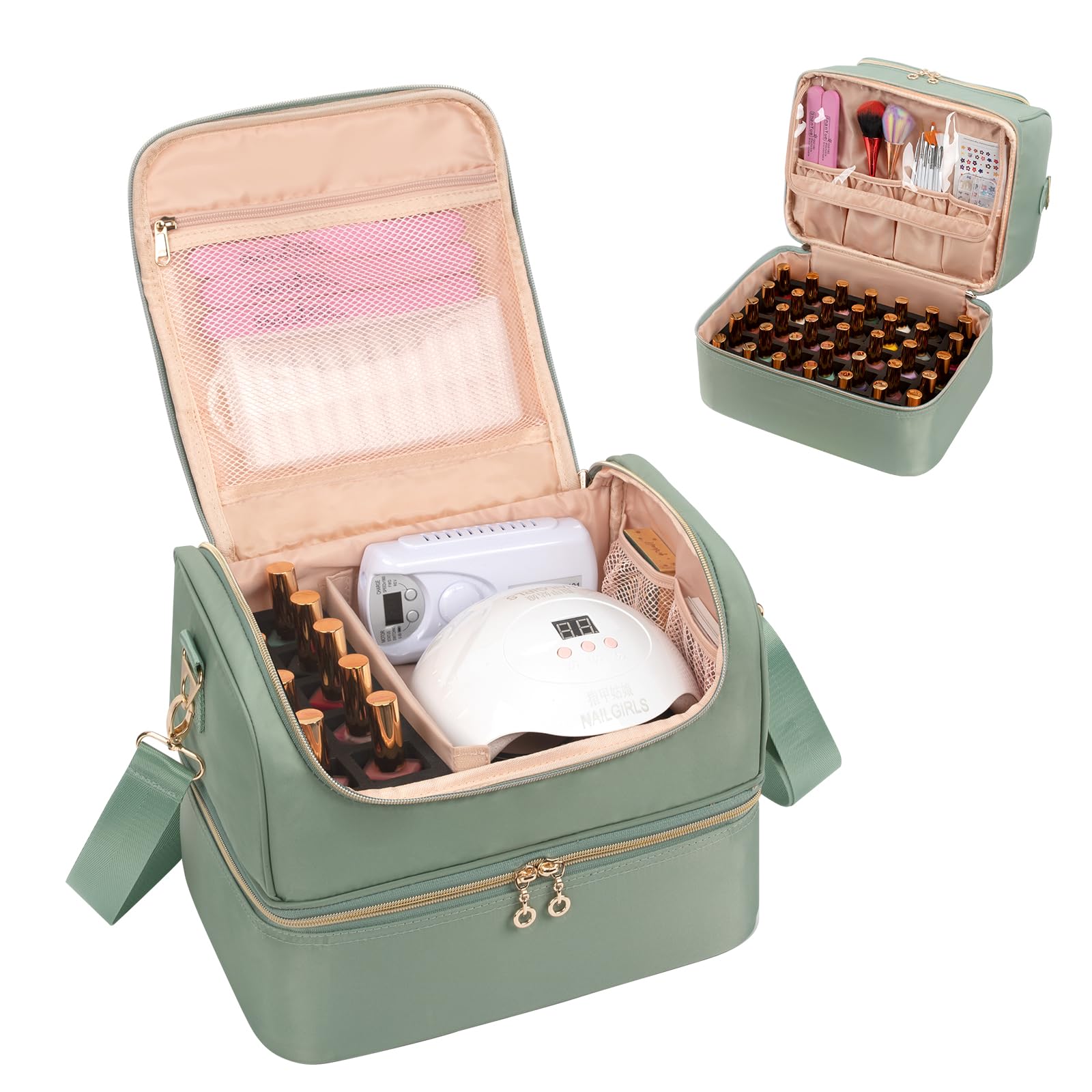CUBETASTIC estuche organizador de esmaltes con capacidad para 45 botellas, ideal para salón o hogar.