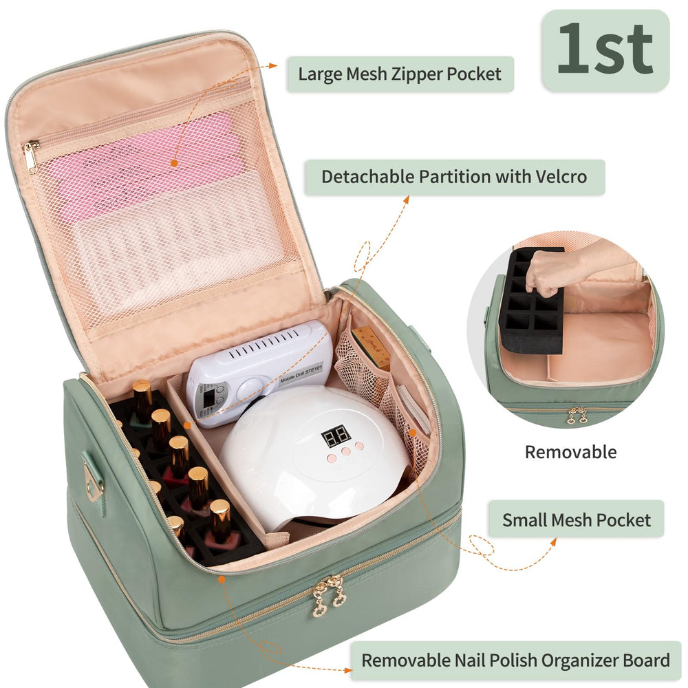 CUBETASTIC estuche con lámpara de manicura integrada para un esmaltado cómodo.