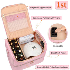 Cubetastic: acolchado de nylon protege frascos de esmalte durante el transporte.