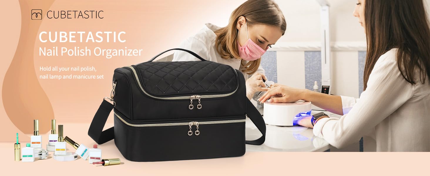 CUBETASTIC organizador esmaltes con cierre de velcro ajustable