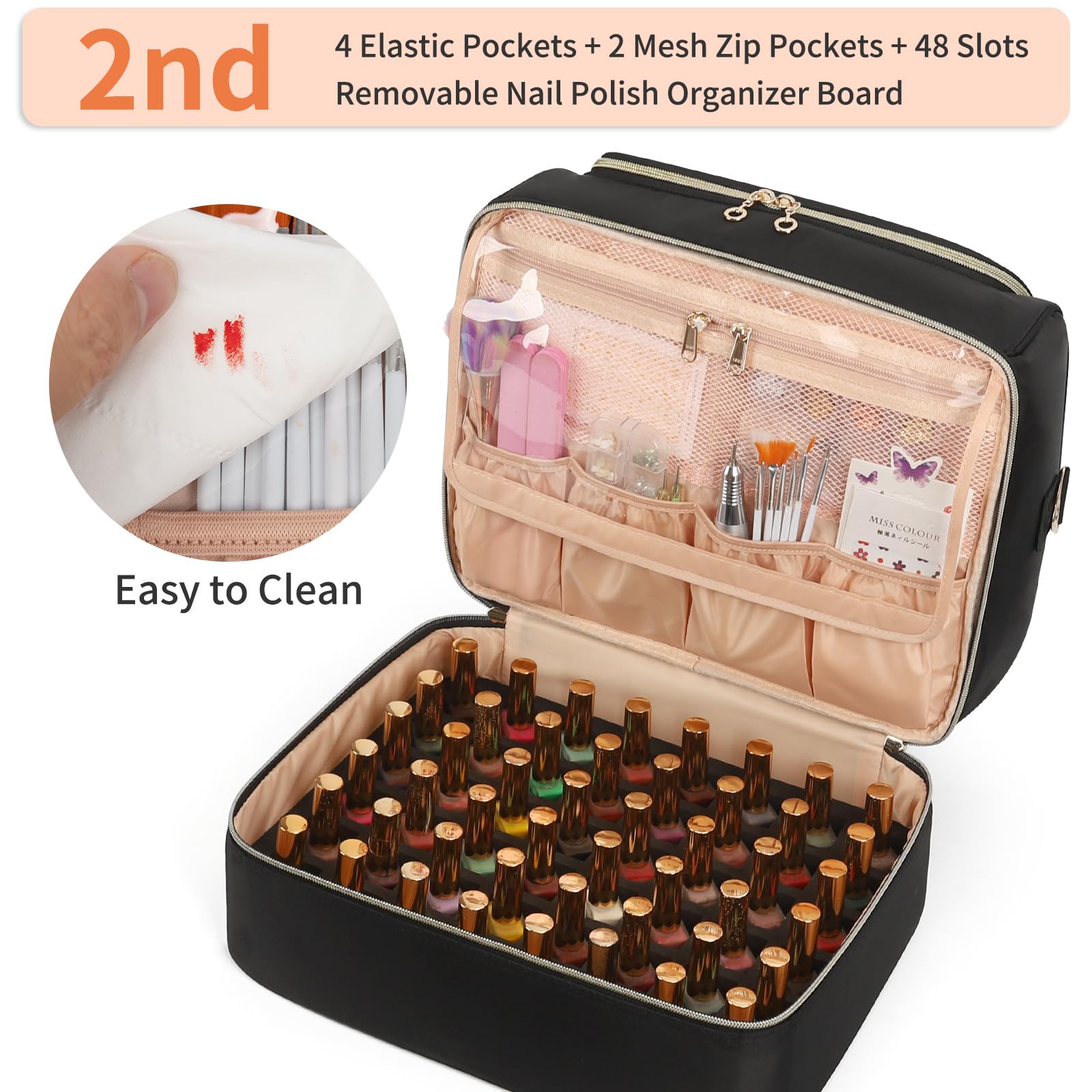 CUBETASTIC organizador esmaltes con panel de 21 huecos para botellas al alcance