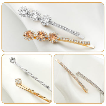CubGreff pinzas de cabello con diseños elegantes oro para bodas.