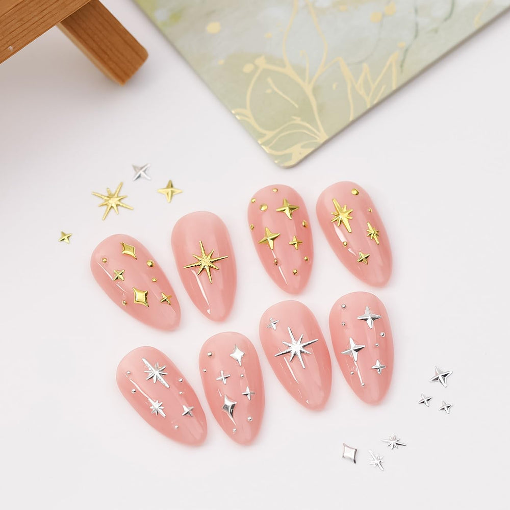 Dijes 3D estrella de CUBLIVE para uñas, añade profundidad al diseño.