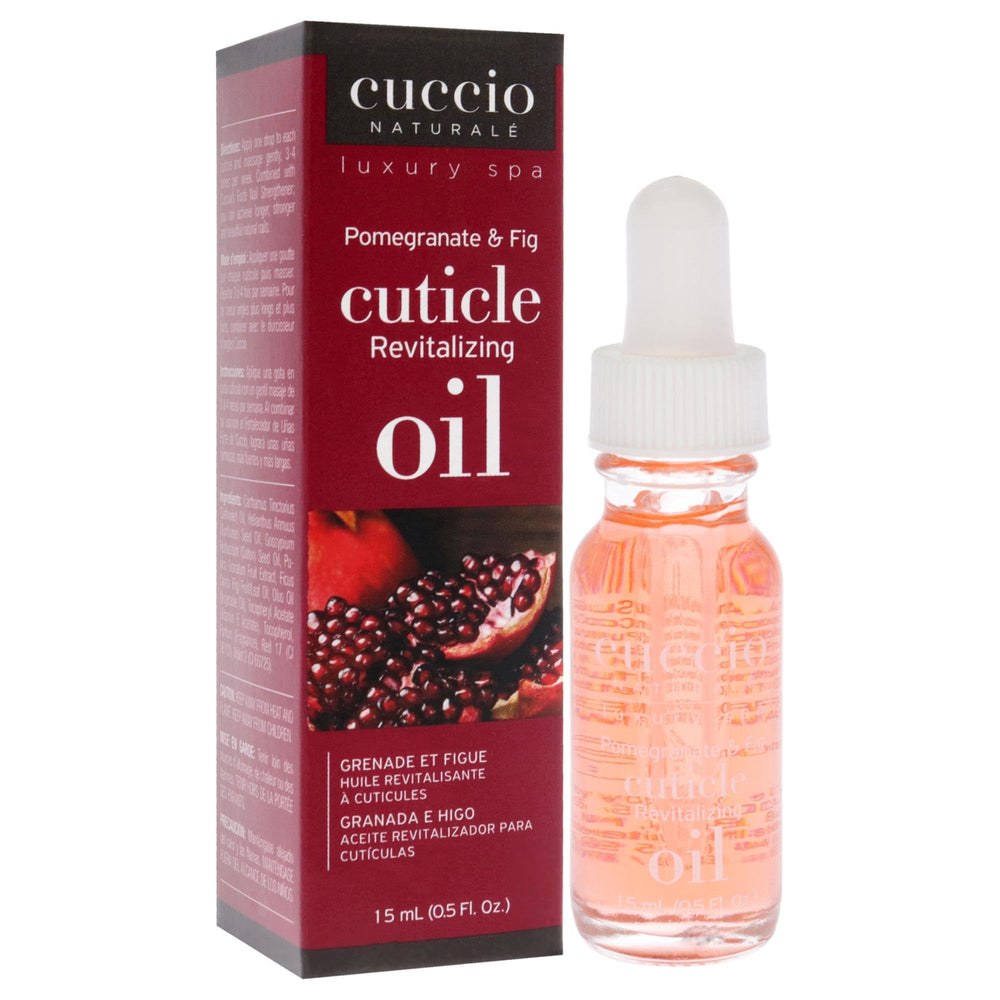 Cuccio Naturale Aceite de cutícula granada y higo, aroma suave para manicuras en casa.