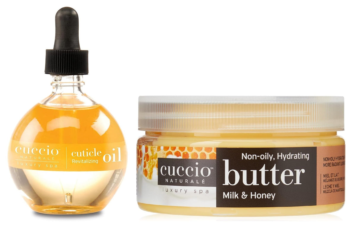 Cuccio Naturale aceite de cutículas hidrata uñas y piel para uso diario.