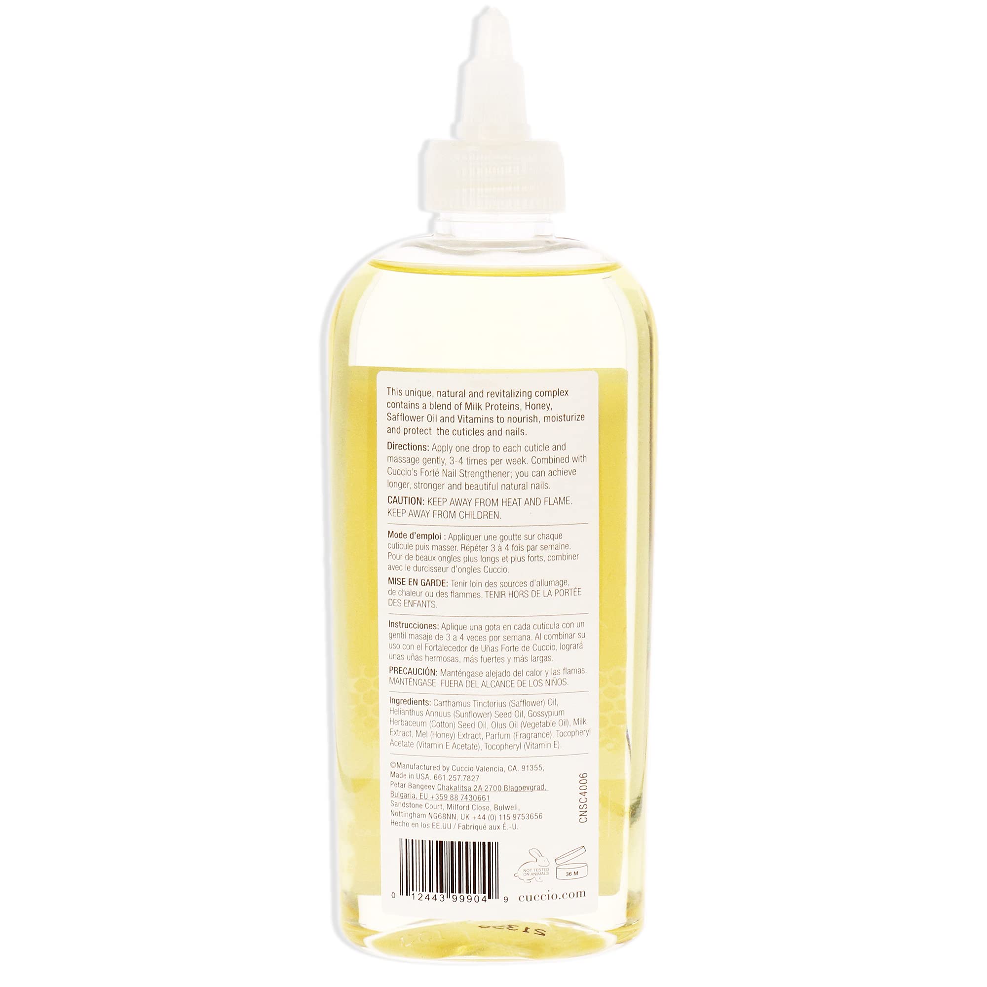 Cuccio Naturale Aceite Revitalizante para Cutículas, aplicación suave para uñas fuertes y brillo natural