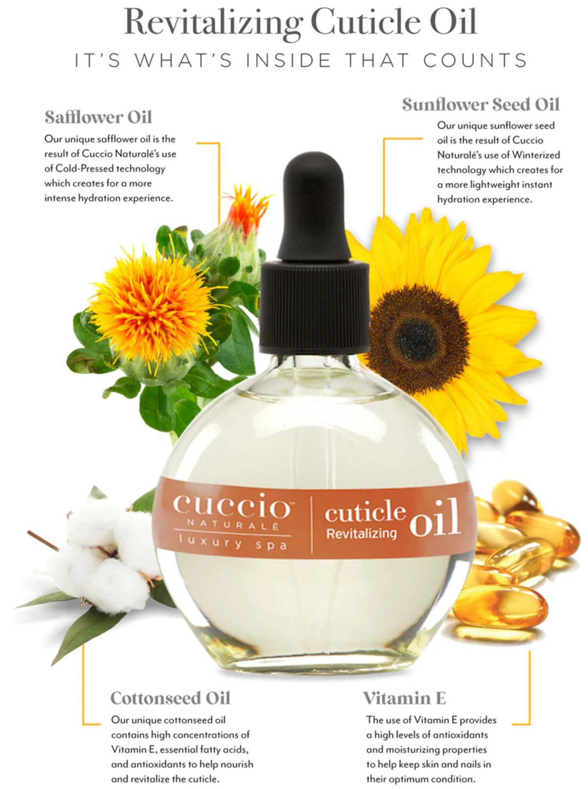 Botella elegante de aceite para cutículas con hidratación ligera.