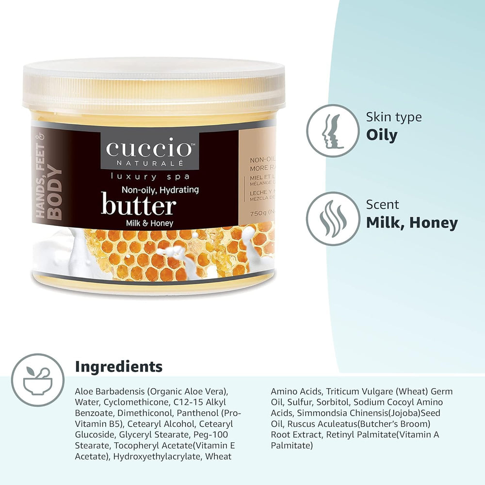 Cuccio Naturale lait et miel – crème pieds, douceur durable