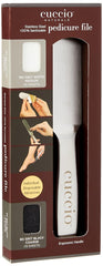 Cuccio Naturale, lima de pedicura profesional para pies, elimina callos con control preciso.