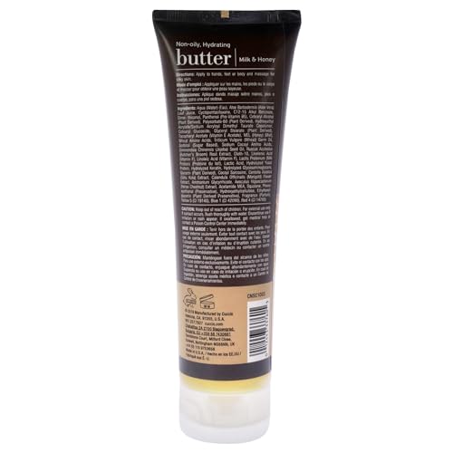 Cuccio Naturale Mezclas de Mantequilla textura ligera para hidratación diaria y piel suave.