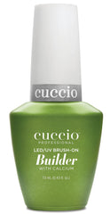 Cuccio Pro Builder Gel con calcio en aplicación con brocha para mayor precisión