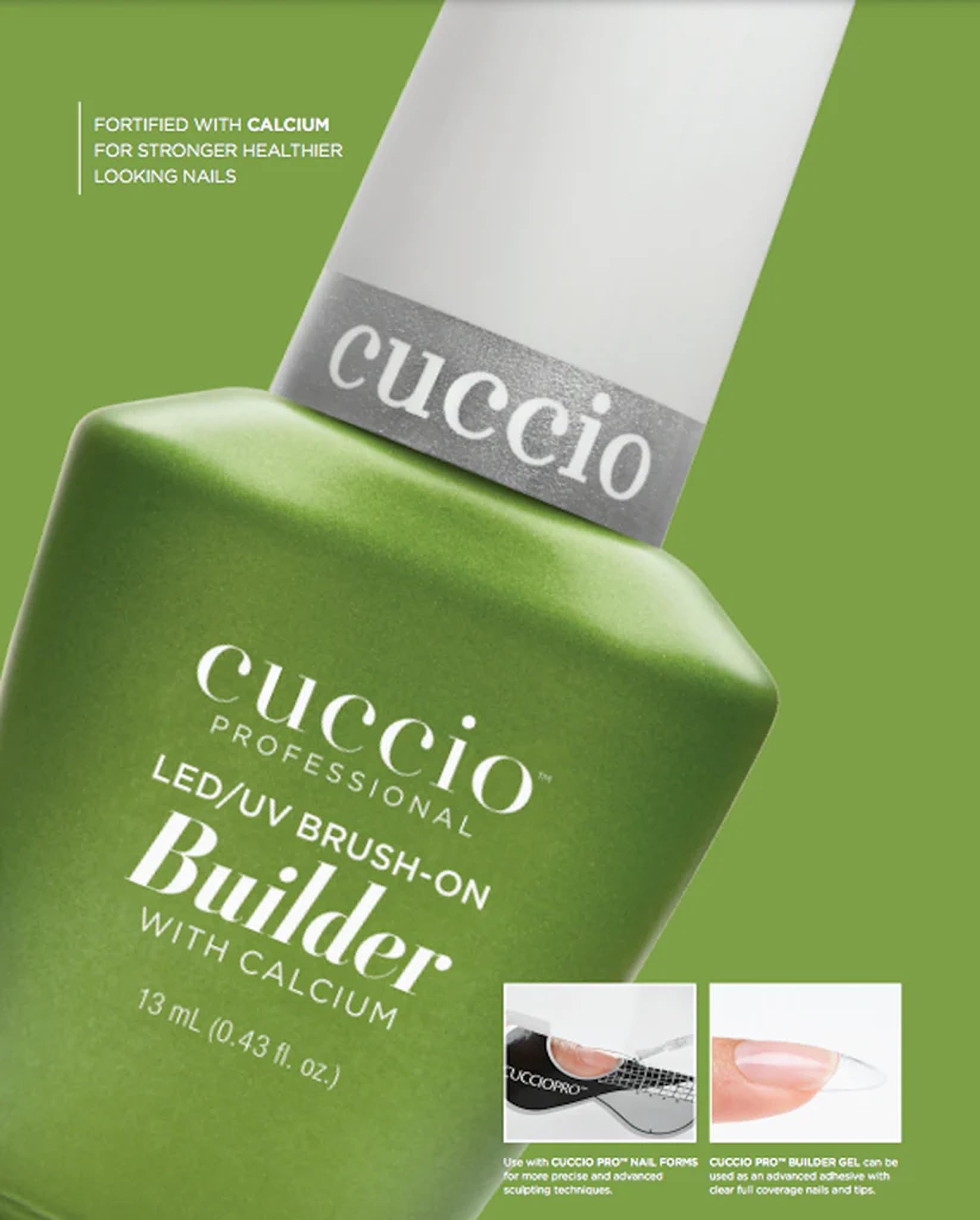 Cuccio Pro Builder Gel secado rápido con LED/UV para uñas lisas