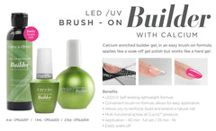 Cuccio Pro LED-UV Builder Gel, textura cremosa para relleno suave y uniforme.