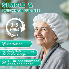 CUKWUYBY WUYUAN cap champu sin enjuague, aplicación rápida con agua tibia.