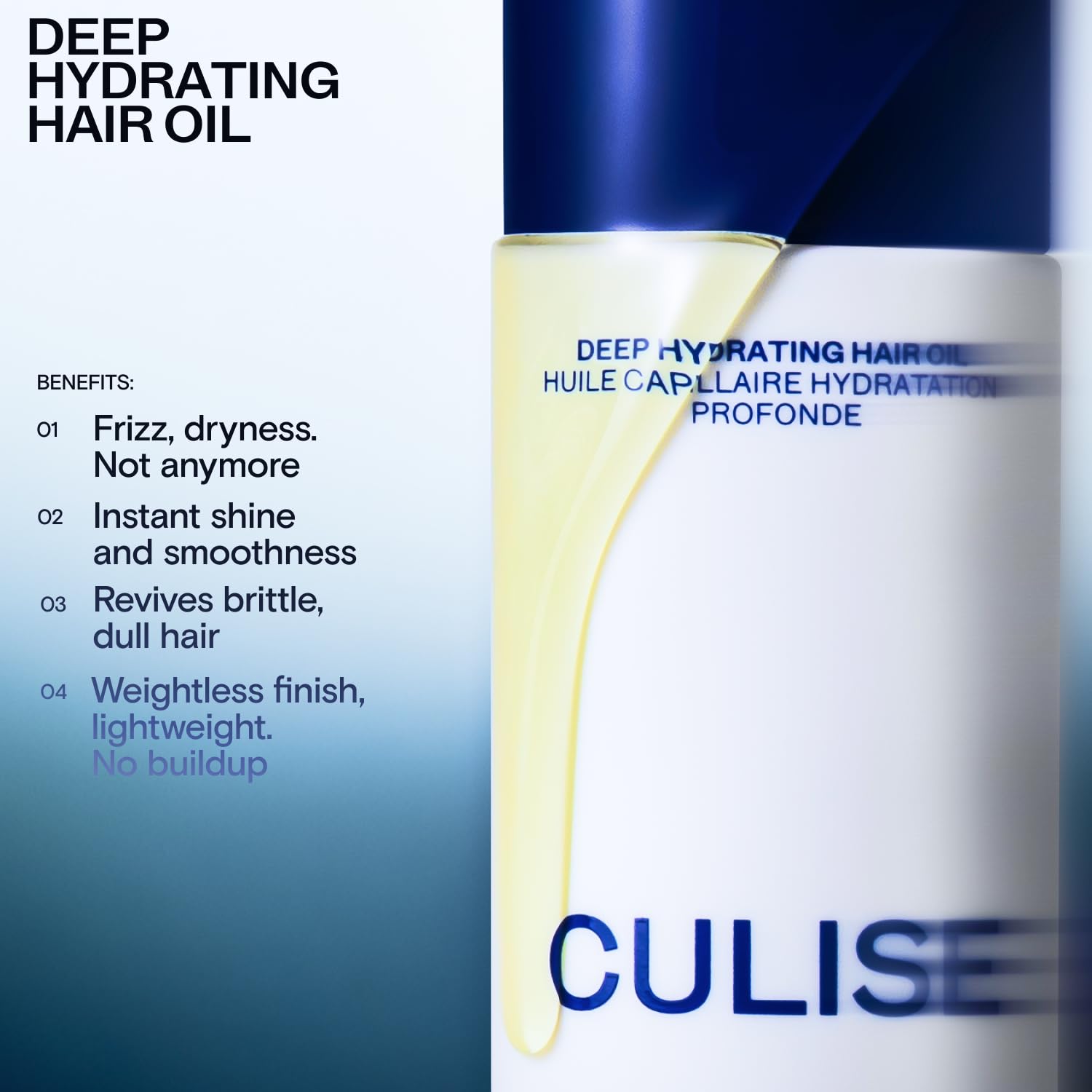 CULISE Huile capillaire coréenne s absorbe rapidement sans résidu pour une sensation légère.