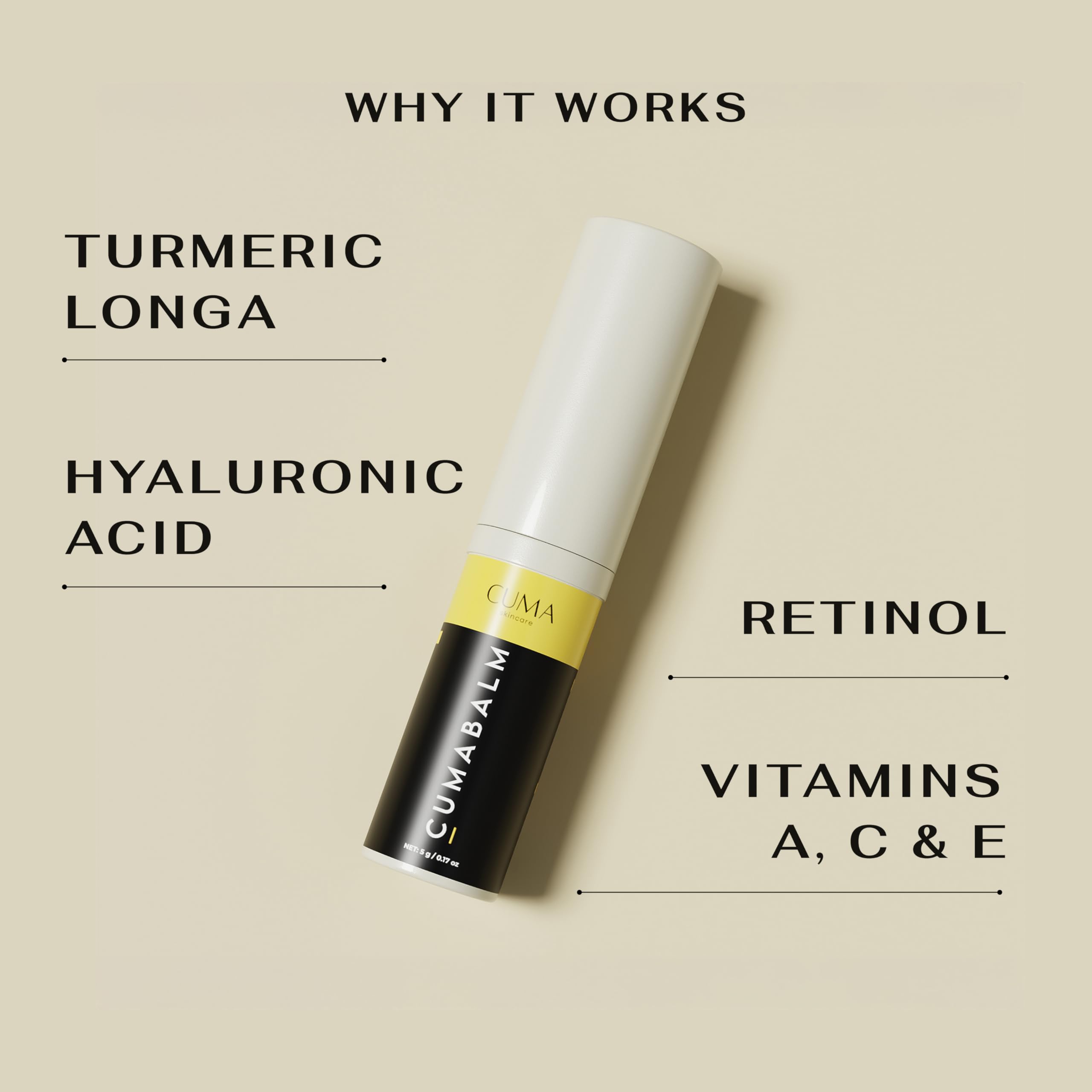 Textura ligera de CumaBalm, ideal para uso con maquillaje diario.