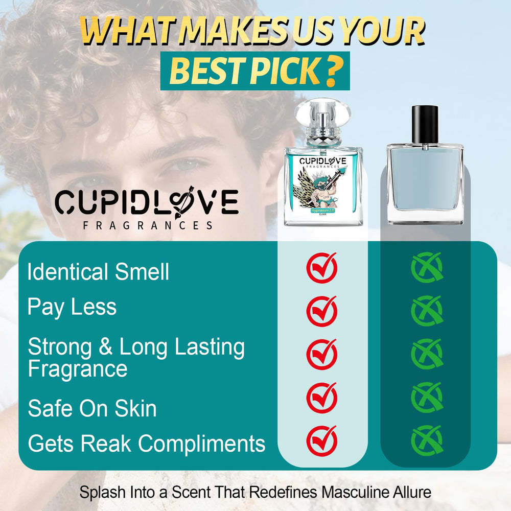 CUPIDLOVE Colonia para hombre, envase brillante, aroma duradero para encuentros sociales.