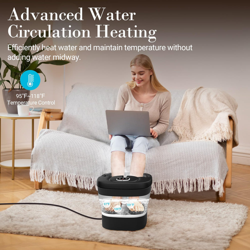 CuPiLo Foot Spa: masaje shiatsu motorizado para aliviar tensión en pies.