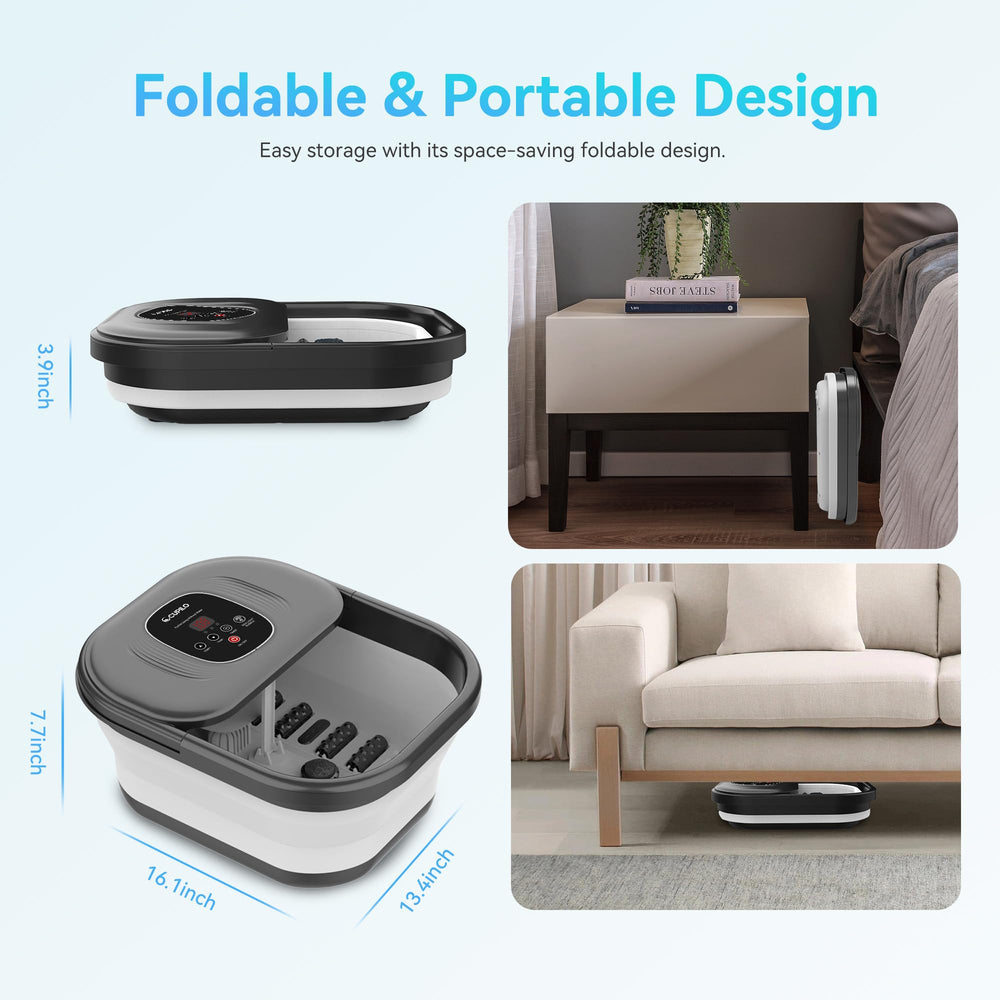 CuPiLo spa para pies con diseño plegable para almacenamiento sencillo.