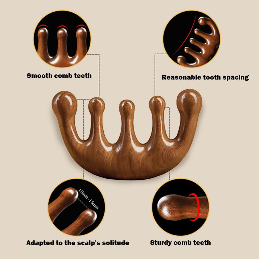 Cureder Dientes Anchos Peine Madera: desenreda sin tirar y evita enredos.
