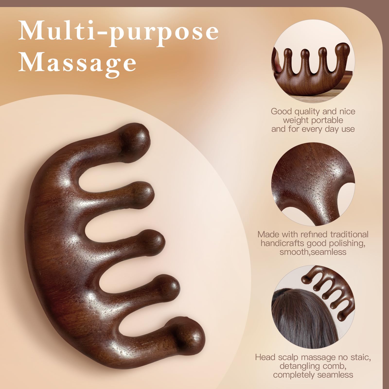 Cureder Mano Usando Masaje Cabello: experiencia de spa en casa para relajación.