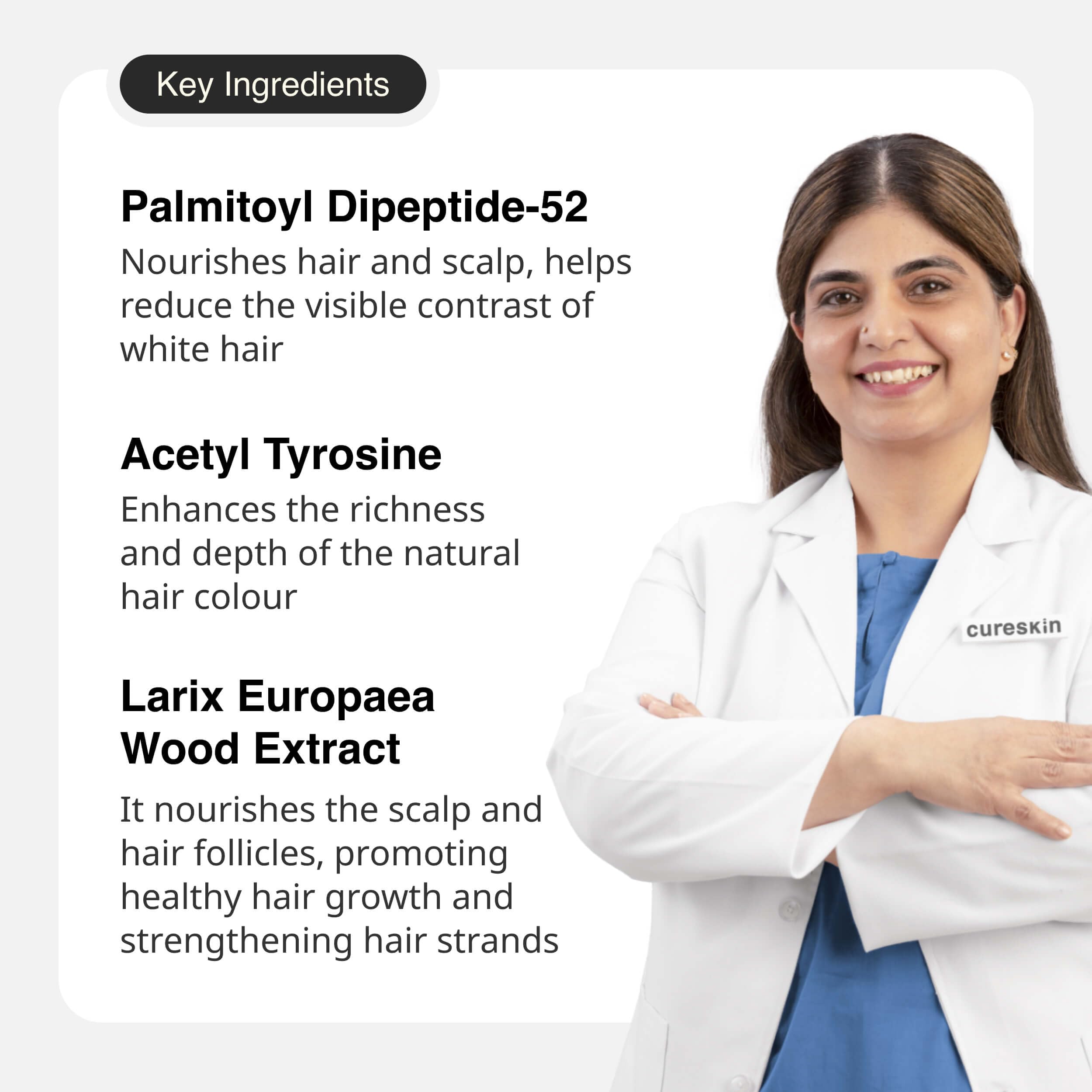 Cureskin Anti Canas: textura ligera que no deja sensación grasosa en el cabello.