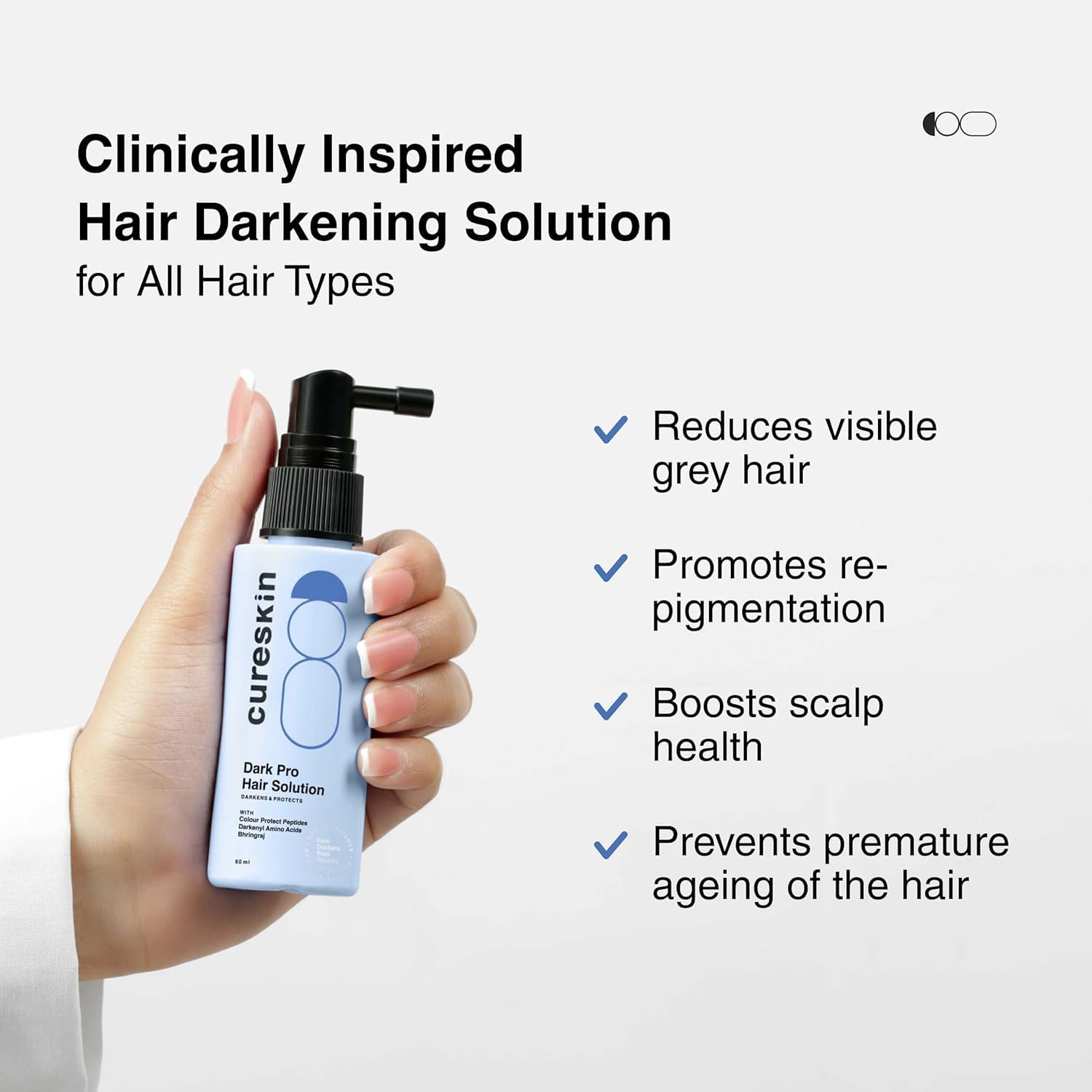 Cureskin peptide-52-extrait-larix-cheveux: stimulation légère pour couleur naturelle durable.