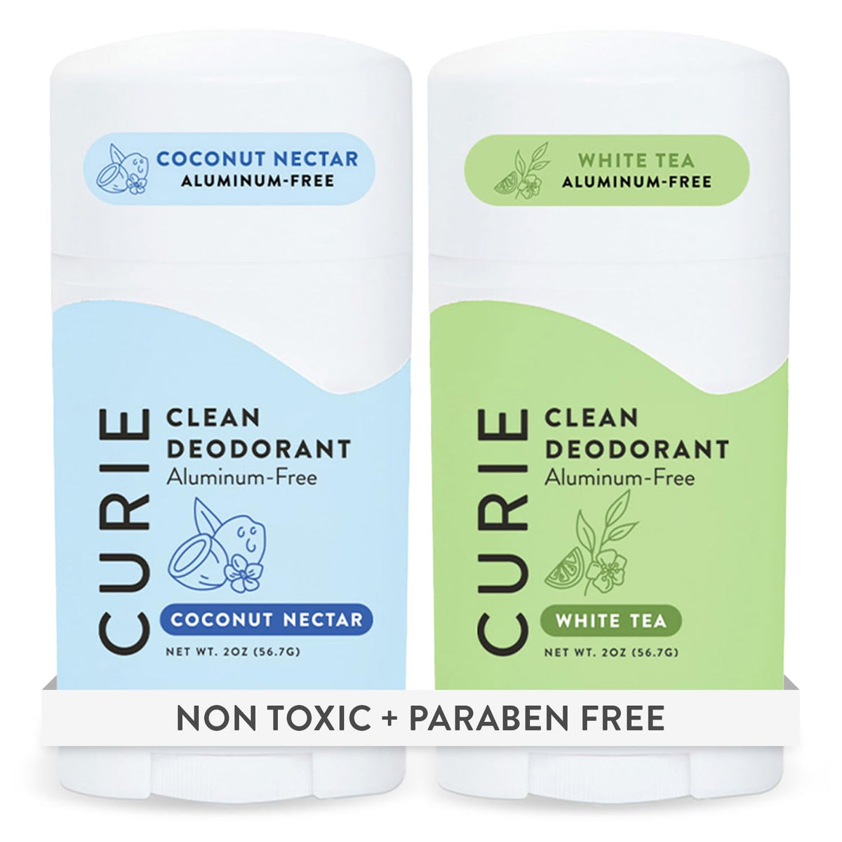 Desodorante Curie sin aluminio, Coco Nectar: aroma natural y protección durante todo el día.