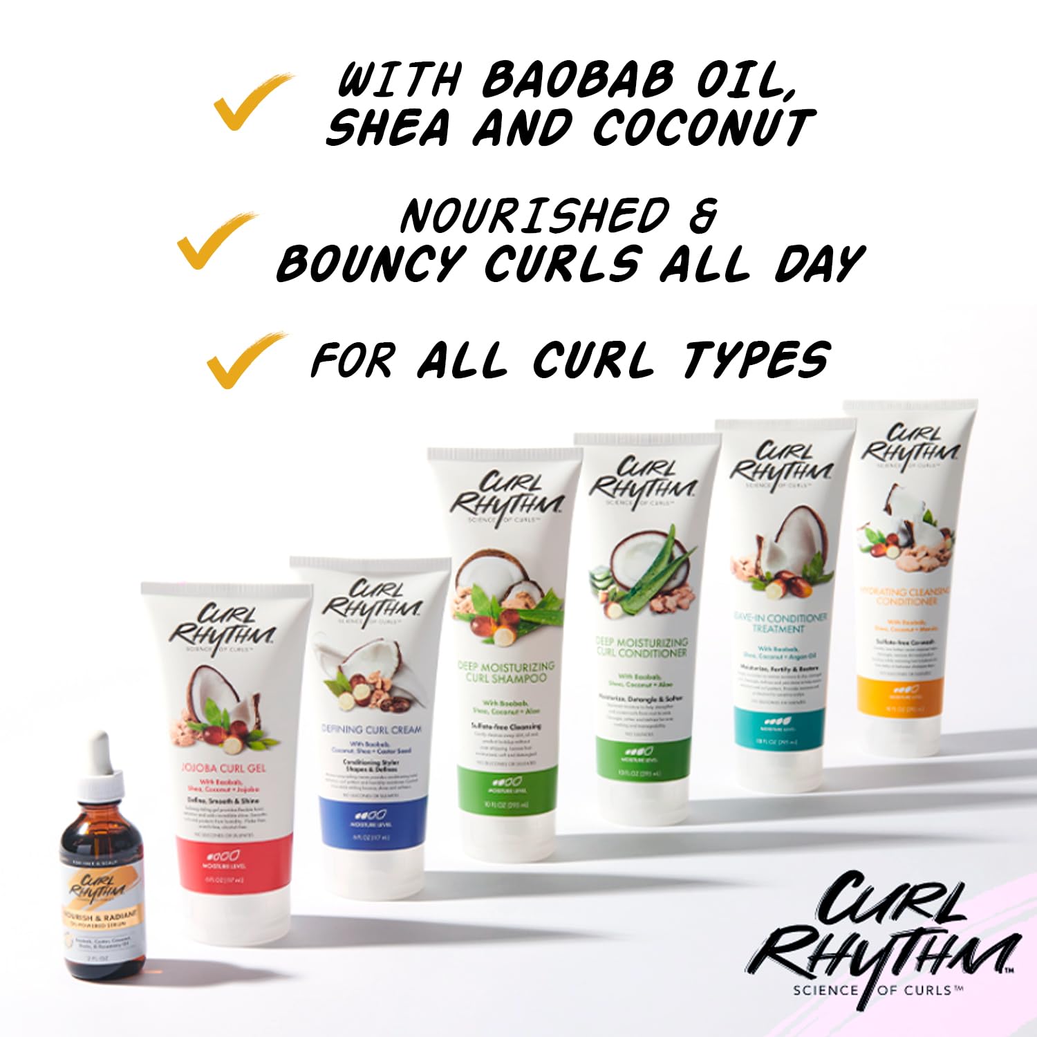Curl Rhythm aplicación rápida en rizos para definición y control del frizz.
