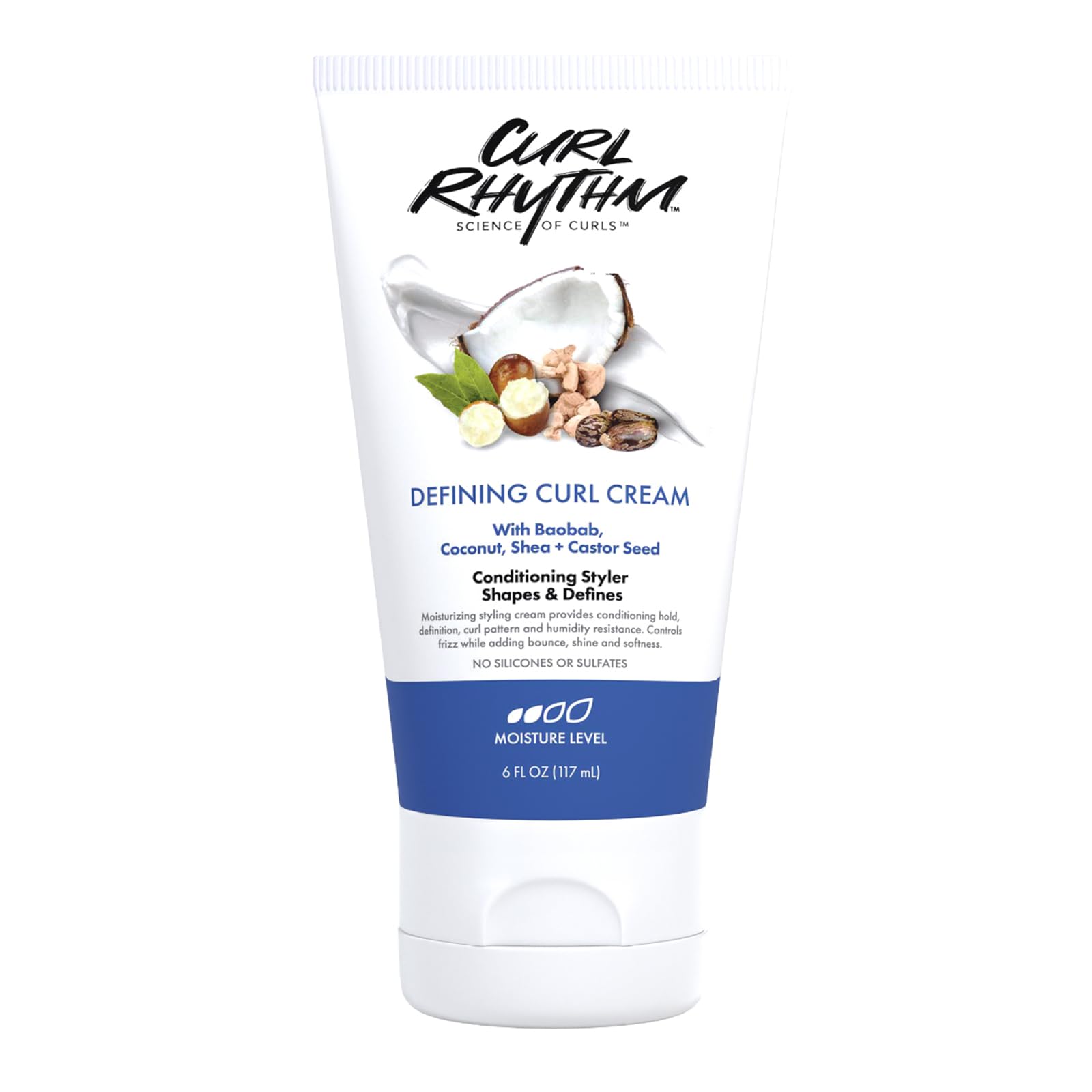 Curl Rhythm crema definidora en botella para rizos definidos y sin frizz.